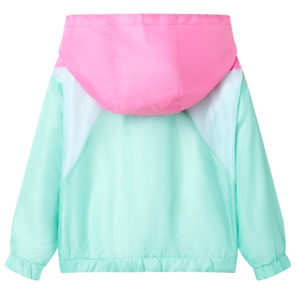 Chaqueta con capucha y cremallera para niños multicolor 128