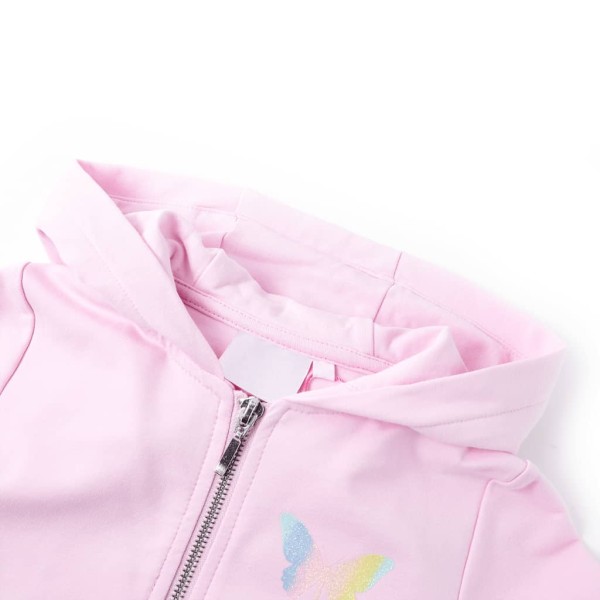 Sudadera para niños con capucha rosa claro 128