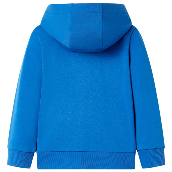 Sudadera para niños con capucha y cremallera azul 128