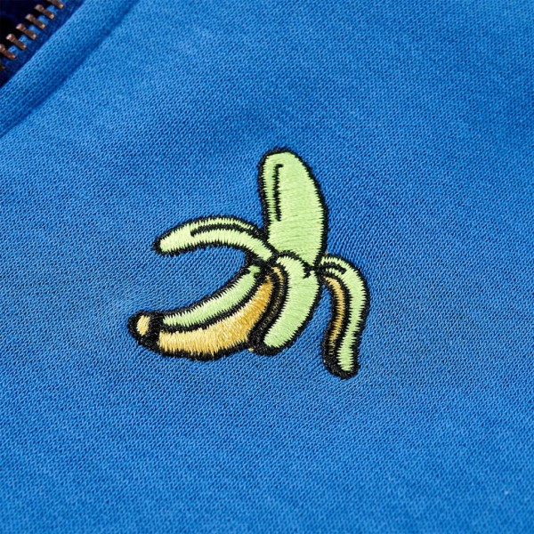 Sudadera para niños con capucha y cremallera azul 104