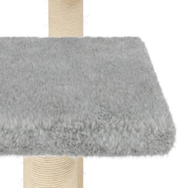 Postes rascadores para gatos con plataformas gris claro 98,5 cm