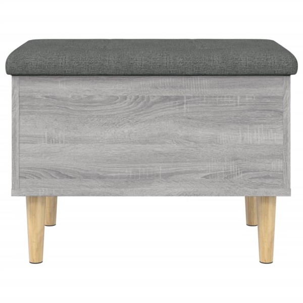 Banco con almacenaje madera ingeniería gris Sonoma 62x42x46 cm