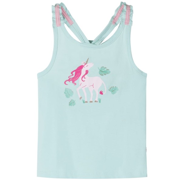 Camiseta de tirantes infantil verde menta claro 104