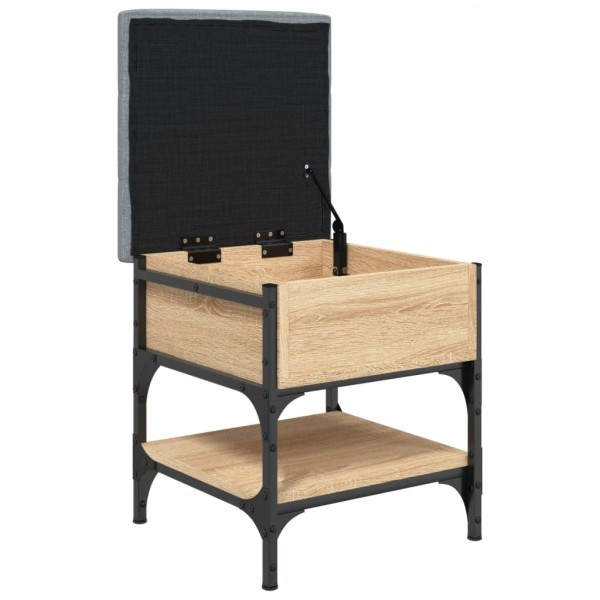 Banco zapatero madera de ingeniería roble Sonoma 42x42x45 cm