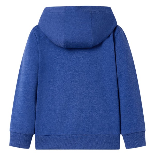 Sudadera para niños con capucha y cremallera azul oscuro