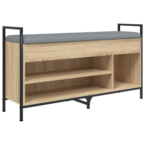 Banco zapatero madera ingeniería roble Sonoma 105,5x32x57,5 cm