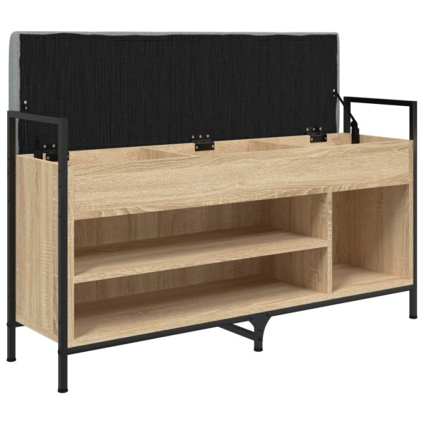 Banco zapatero madera ingeniería roble Sonoma 105,5x32x57,5 cm