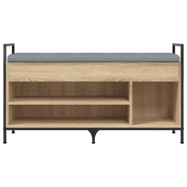 Banco zapatero madera ingeniería roble Sonoma 105,5x32x57,5 cm