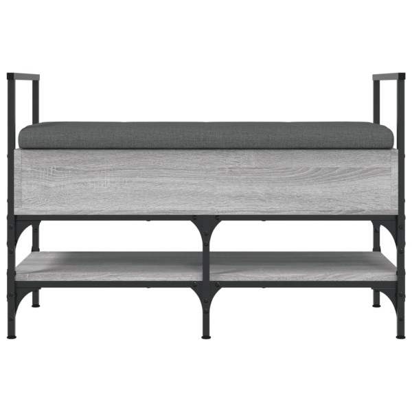 Banco zapatero madera de ingeniería gris Sonoma 85,5x42x57,5 cm