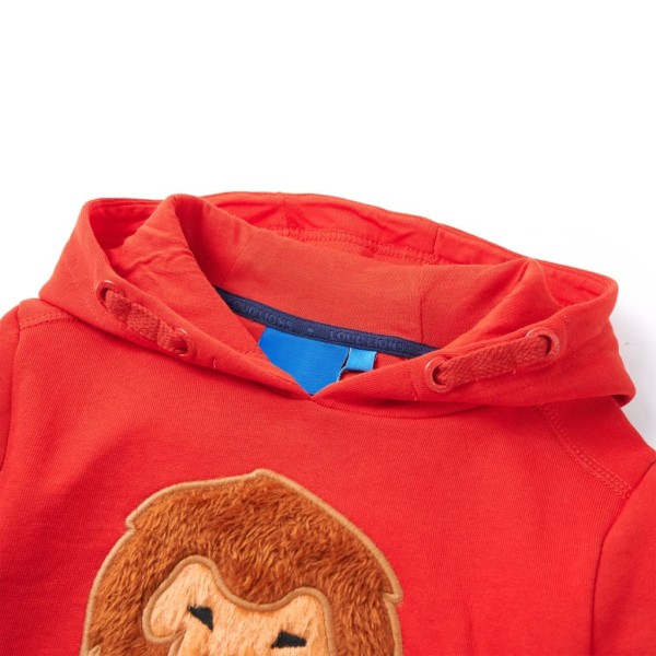 Sudadera para niños con capucha rojo 104