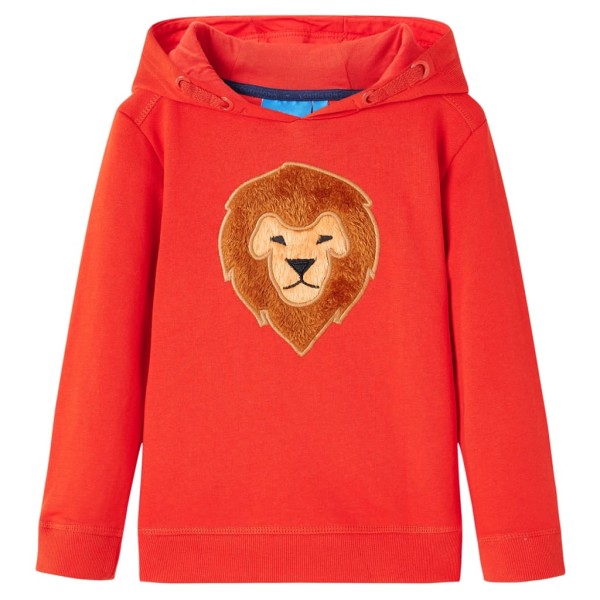 Sudadera para niños con capucha rojo 128