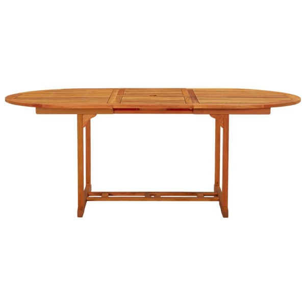 Mesa de jardín madera maciza de eucalipto 200x100x75 cm