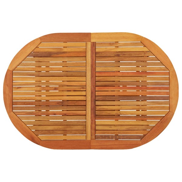 Mesa de jardín madera maciza de eucalipto 200x100x75 cm