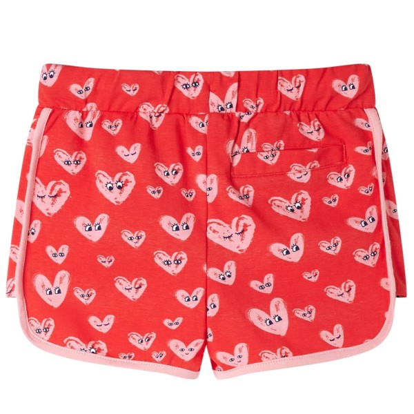 Pantalón corto infantil con cordón rojo 92