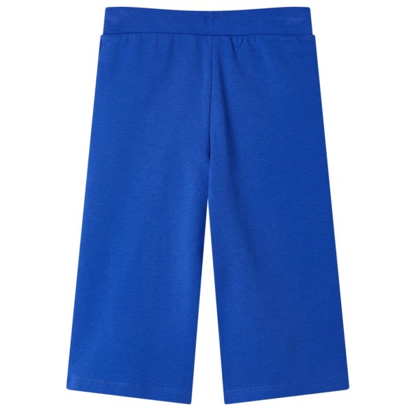 Pantalón infantil con perneras anchas azul cobalto 104