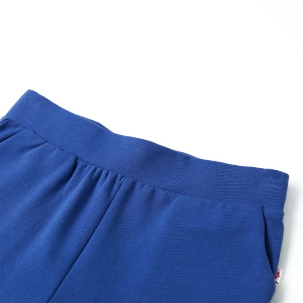 Pantalón infantil con perneras anchas azul cobalto 104