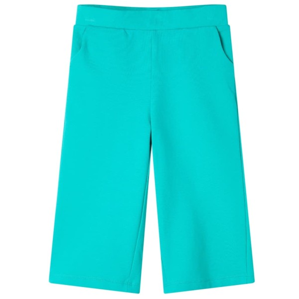 Pantalón infantil con perneras anchas verde menta 104