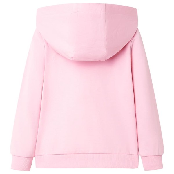 Sudadera infantil con capucha y cremallera rosa 92