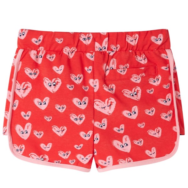 Pantalón corto infantil con cordón rojo 116