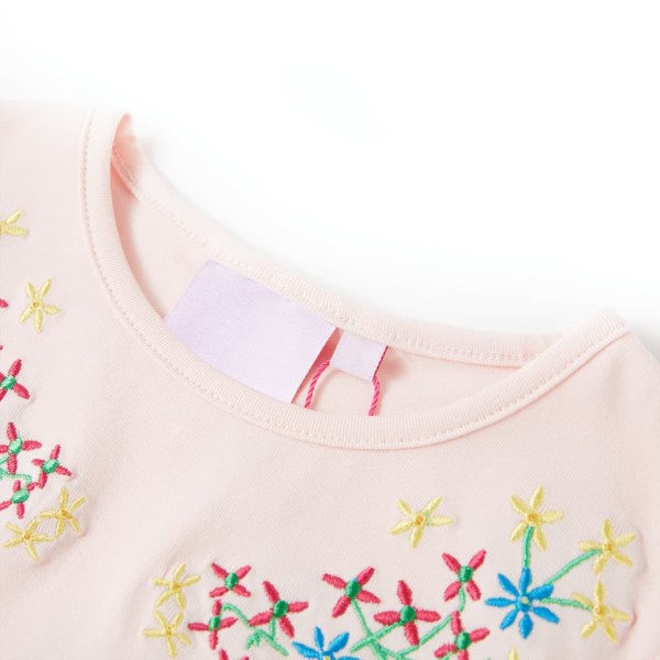 Camiseta infantil rosa suave 116