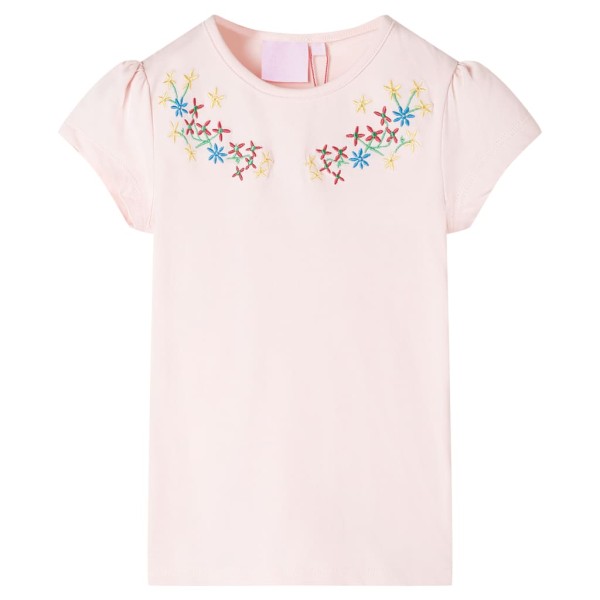 Camiseta infantil rosa suave 140