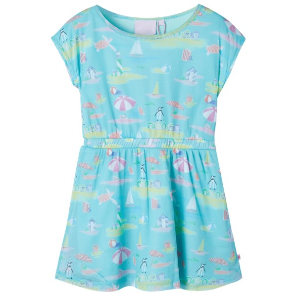 Vestido infantil color aguamarina claro 128