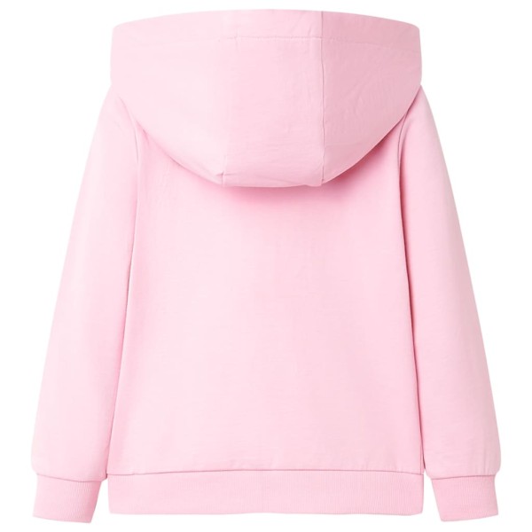 Sudadera infantil con capucha y cremallera rosa 116