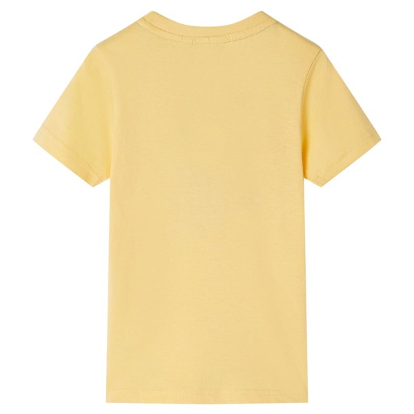 Camiseta infantil de manga corta amarillo 104