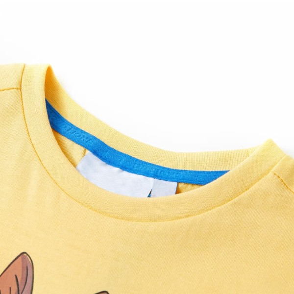 Camiseta infantil de manga corta amarillo 104