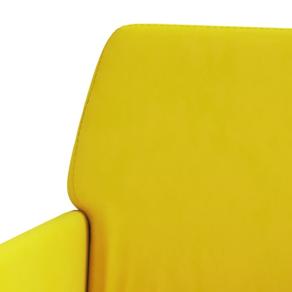 Banco de terciopelo amarillo 108x79x79 cm