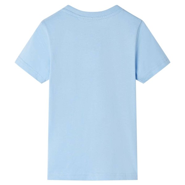 Camiseta infantil de manga corta azul claro 128