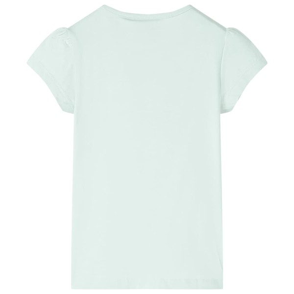 Camiseta infantil verde menta claro 104