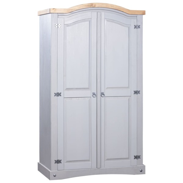 Armario madera de pino Mexicano estilo Corona gris 2 Puertas