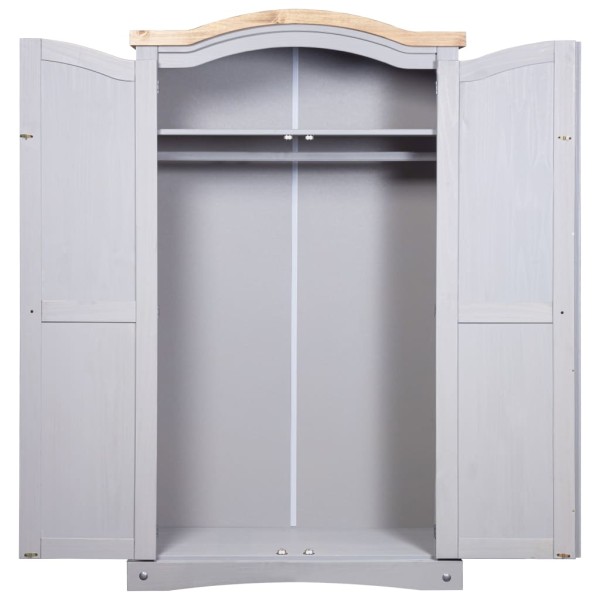 Armario madera de pino Mexicano estilo Corona gris 2 Puertas