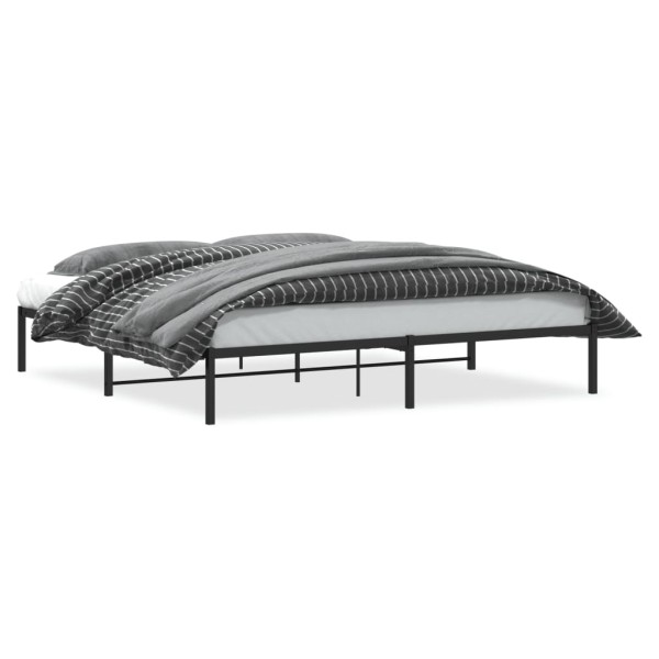 Estructura de cama de metal negro 193x203 cm