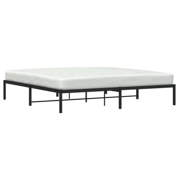 Estructura de cama de metal negro 193x203 cm