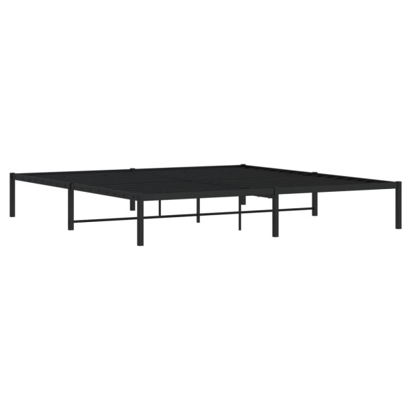 Estructura de cama de metal negro 193x203 cm