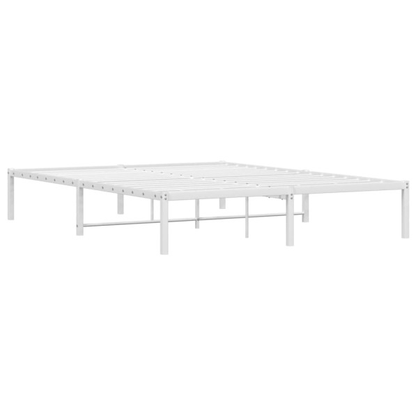 Estructura de cama de metal blanca 150x200 cm