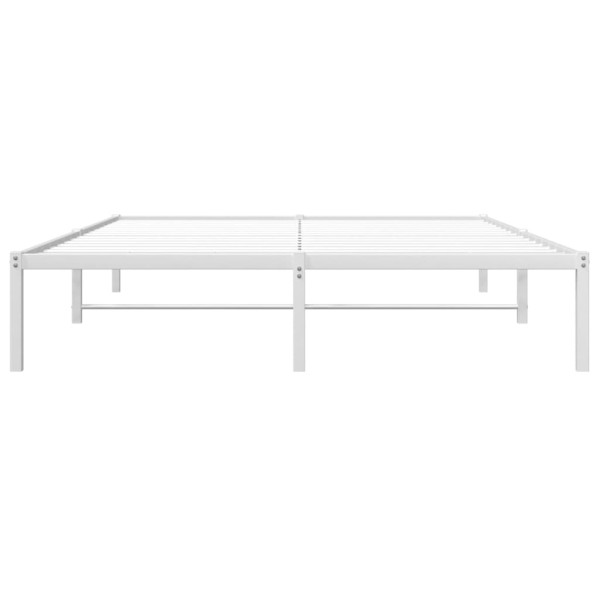 Estructura de cama de metal blanca 150x200 cm