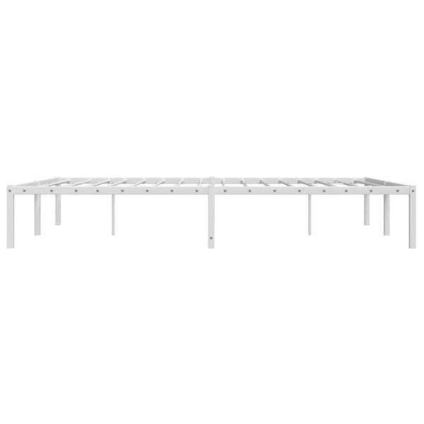 Estructura de cama de metal blanca 150x200 cm