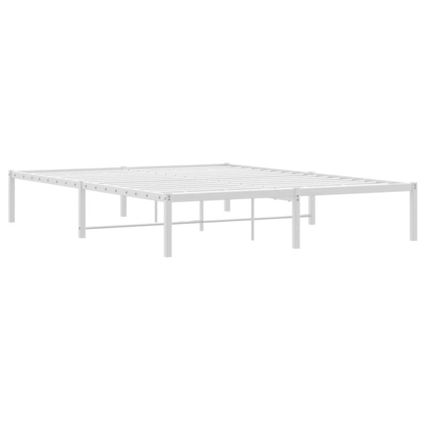 Estructura de cama de metal blanca 150x200 cm