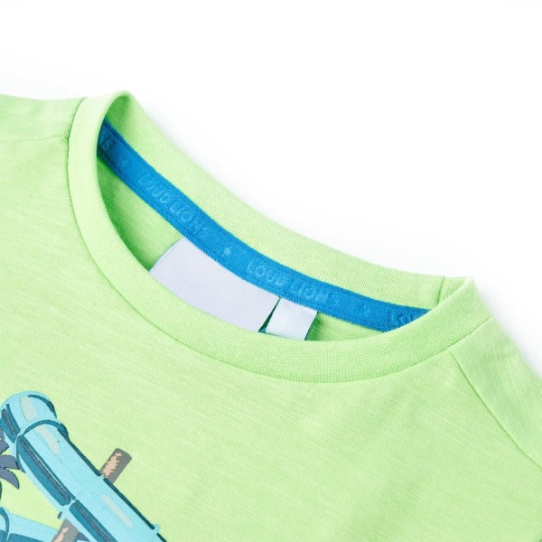 Camiseta infantil verde neón 92