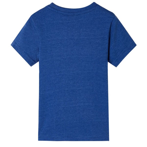 Camiseta infantil azul oscuro mélange 140