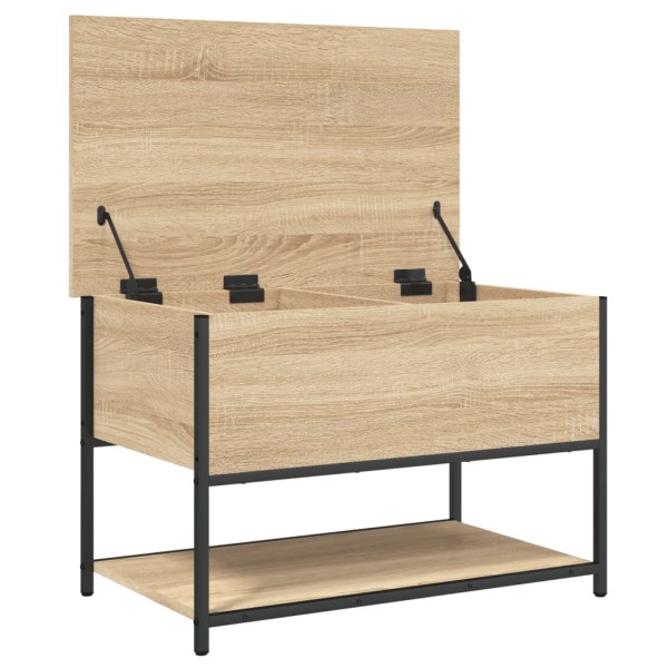 Banco almacenaje madera ingeniería roble Sonoma 70x42,5x47 cm