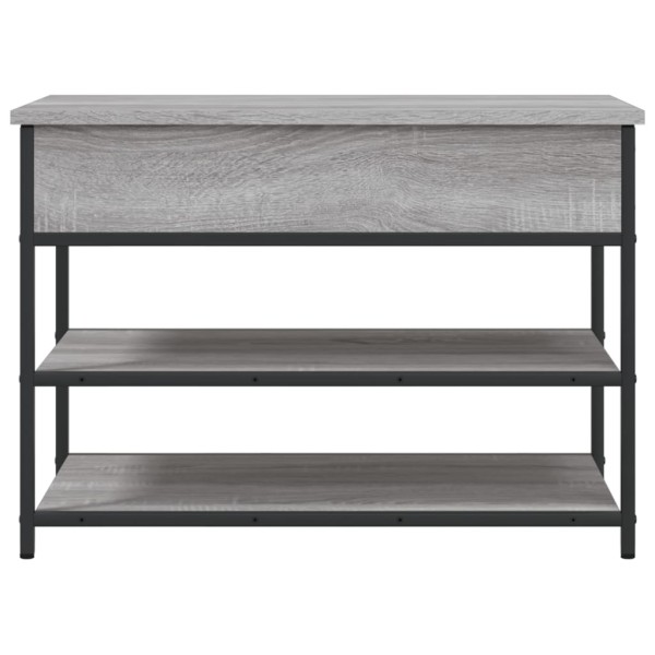 Banco zapatero madera de ingeniería gris Sonoma 70x42,5x50 cm