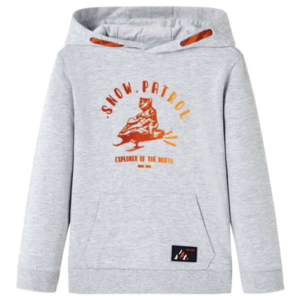 Sudadera con capucha de niños gris y naranja 92