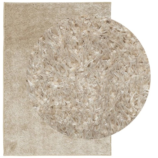 Alfombra pelo largo aspecto brillante ISTAN beige 160x230 cm