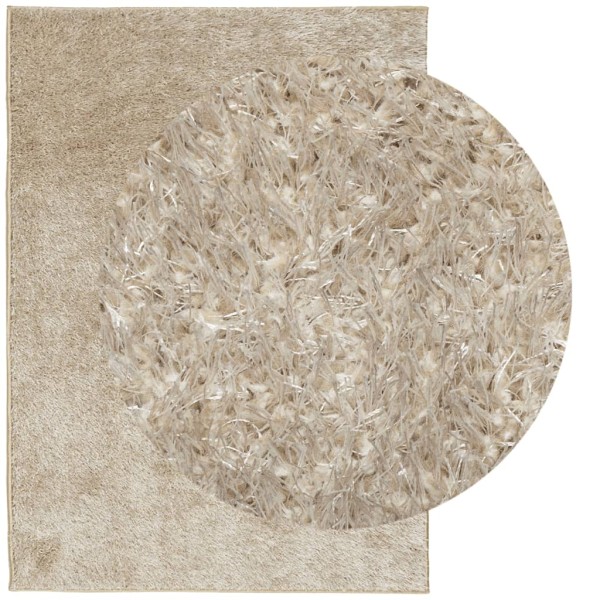 Alfombra pelo largo aspecto brillante ISTAN beige 240x340 cm