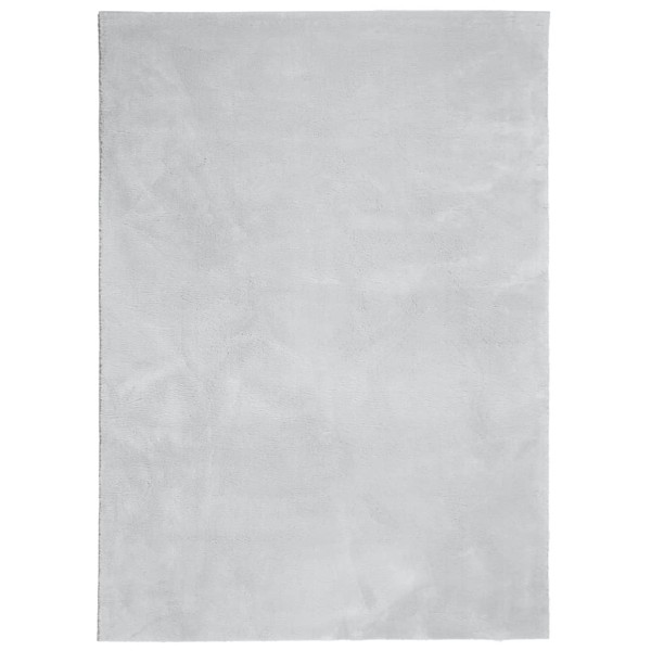 Alfombra de pelo corto suave lavable HUARTE gris 120x170 cm