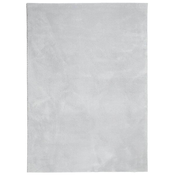 Alfombra de pelo corto suave lavable HUARTE gris 240x340 cm